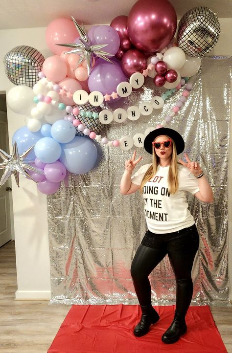 Taylor Swift Party Outfit, Taylor Swift Decorations, Swifty Party Taylor Swift Dress Up Party, Taylor Swift Bejeweled Party, Taylor Swift Swim Party, Taylor Swift Birthday Party Outfit Ideas, Taylor Swift Balloon Backdrop, Taylor Swift Birthday Outfit, Taylor Swift Birthday Backdrop, Taylor Swift Adult Birthday, Adult Taylor Swift Party