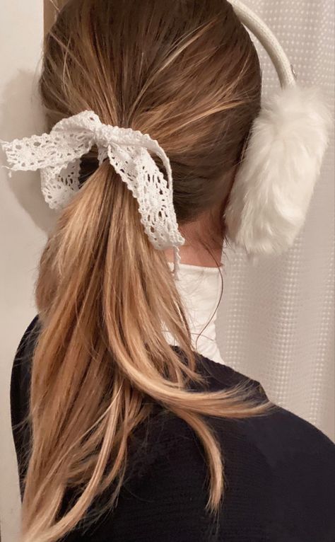 coquette old money winter hairstyle Melissa Core, Coquette Hairstyles, Coquette Winter, Winter Hairstyle, Sugarplum Fairy, Snow Princess, Casual Hairstyles, Ribbon Hair, Winter Hairstyles