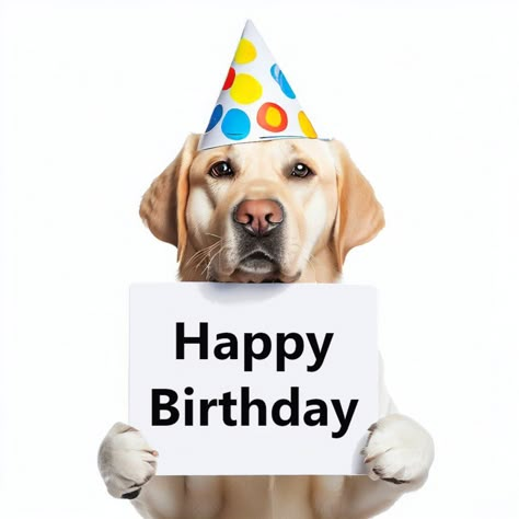 Happy Birthday Dog Lover, Happy Birthday Labrador, Happy Birthday Funny Dog, Hot Dog Puppy, Dog Happy Birthday, Happy Birthday Hot, Happy Birthday Funny Humorous, Black Labs Dogs, Holding A Sign