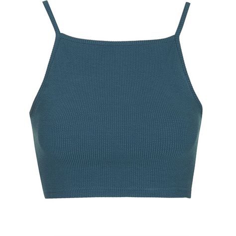 TOPSHOP Ribbed Crop Top (£8) ❤ liked on Polyvore featuring tops, crop tops, shirts, tank tops, teal, blue shirt, crop top, camisole tops, cami crop top and high neck shirts Teal Crop Top, Chica Punk, Crop Tops Shirts, High Neck Shirts, Teal Shirt, High Neck Crop Top, Cropped Camisole, Teal Top, Spaghetti Strap Tank Top