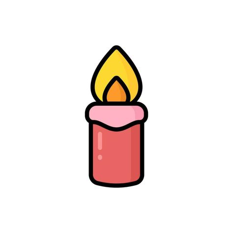 Candle Cartoon, Candle Vector, Illustration Birthday, Party Icon, Vector Icons Illustration, Cartoon Style, Icon Illustration, Vector Icons, Cartoon Styles