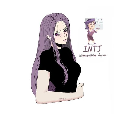 Intj Women Art, Intj Enfp Fanart, Mbti Intj Characters, Intj Intp Fanart, Enfp And Intj Fan Art, Intj And Enfp Fanart, Intj Woman Fanart, Intj Personality Fanart, Intj Girl Aesthetic