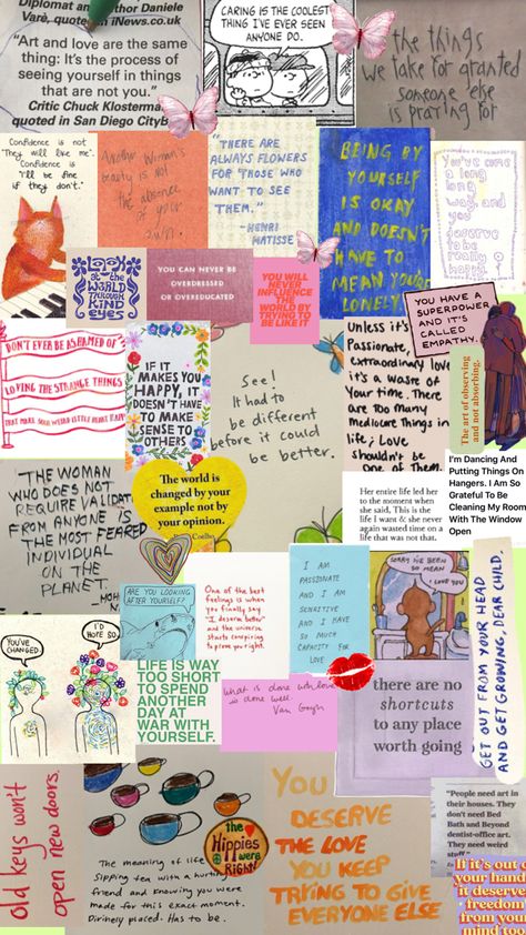 Quotes Collage, Quote Collage, Ill Be Fine, Collage Board, Collage Ideas, Quote Board, Board Ideas, Art Projects, Affirmations