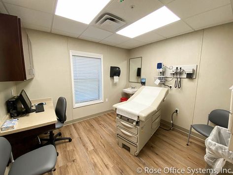 Medical Exam Room, Dental Exam, Modular Office, Nurses Station, Chair Rail, Window Room, Small Windows, Room Doors, Window Wall