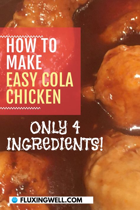 Easy cola chicken simmering in sauce Coke A Cola Chicken, Diet Cola Chicken, Chicken With Coke Recipe, Cola Chicken Recipe, Coca Cola Chicken Recipe, Coke Chicken Recipes, Pepsi Chicken, Chicken Pieces Recipes, Coca Cola Chicken Wings