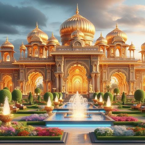 Wedding Art Painting, Raj Mahal, Tank Warfare, Golden Palace, Cool Galaxy Wallpapers, Bed Frame Design, Castle Aesthetic, Floor Wallpaper, Dream Fantasy