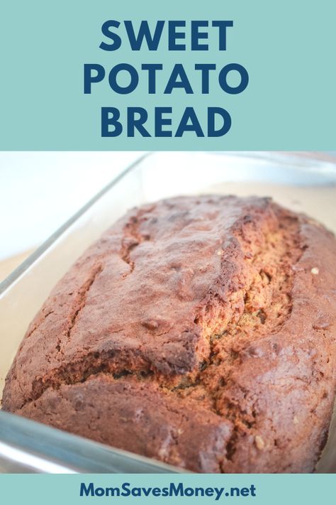 Skip the banana bread and try this amazing homemade cinnamon and spice sweet potato bread recipe. It's a delicious twist on sweet bread with sweet potatoes, plain yogurt and a blend of delicious spices. Perfect for potlucks, breakfast, an after school snack or dessert. Sweet Potato Oatmeal Bread, Sweet Potato Pumpkin Bread, Pumpkin Sweet Potato Recipes, Sweet Potato Bread Vegan, Sweet Potato Bread Healthy, Sweet Potato Sourdough Bread, Sweet Potato Puree Recipes, Vegan Sweet Potato Bread, Healthy Sweet Potato Bread