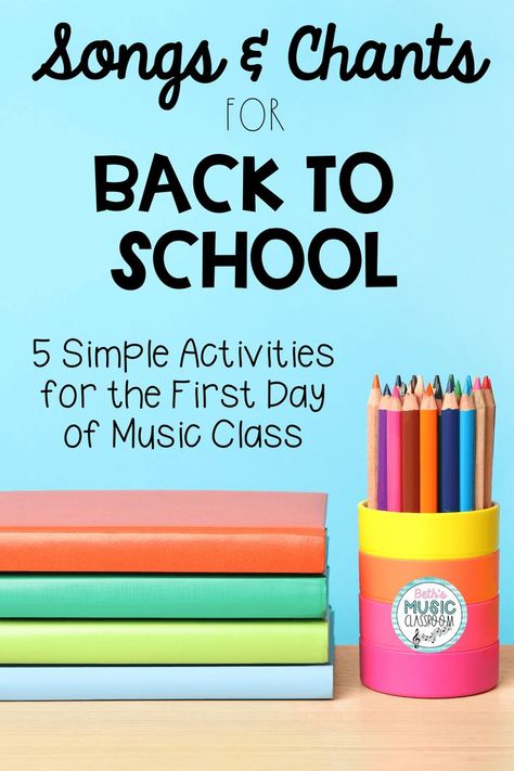 First Day Of School Songs Highschool, Back To School Songs, Music Class Games, Preschool Music Activities, Elementary Music Activities, Welcome Songs, General Music Classroom, Music Class Activities, Kindergarten Music