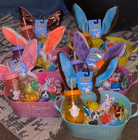 Dollar tree easter baskey gift ideas Easter Basket Ideas Dollar Tree, Dollar Store Easter Basket Ideas, Bae Baskets Dollar Tree, Easter Egg Basket Diy, Bunny Basket Diy, Bunny Basket Ideas For Teens, Easter Basket Ideas 7-9 Girl, Basketball Theme Easter Basket, Doller Tree Birthday Basket