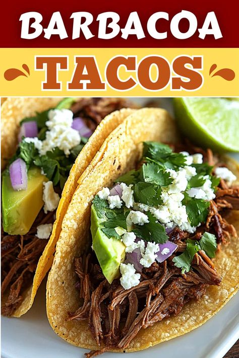 Tender, juicy beef barbacoa tacos are perfectly seasoned and slow-cooked until fork-tender. Serve with your favorite taco toppings! Egg Enchiladas, Christmas Crockpot Recipes, Christmas Crockpot, Barbacoa Tacos, Beef Barbacoa, Taco Toppings, Budget Friendly Meals, Mexican Breakfast Recipes, Barbacoa Beef