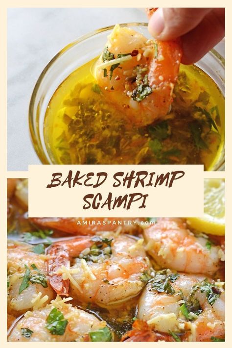 Shrimp Scampi Oven, Healthy Shrimp Scampi Recipe, Shrimp Scampi Recipe Easy, Baked Shrimp Scampi Recipe, Garlicky Baked Shrimp, Oven Shrimp Recipes, Healthy Shrimp Scampi, Oven Roasted Shrimp, Low Carb Shrimp