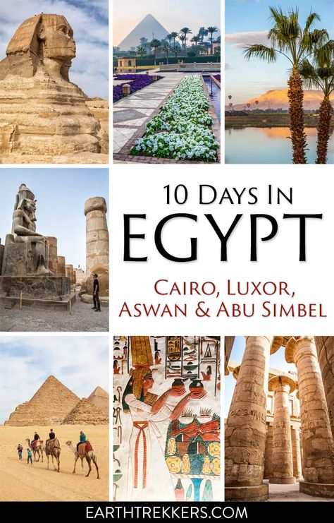 Egypt Itinerary, Cairo Tower, The Pyramids Of Giza, Abu Simbel, Luxor Temple, Karnak Temple, Luxor Egypt, The Pyramids, Visit Egypt