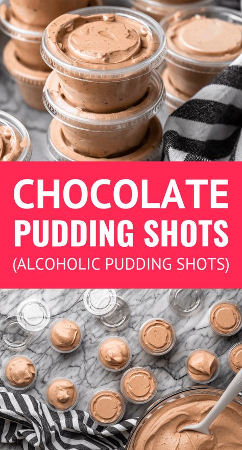 Pudding Shots Recipes Alcohol, Caramel Vodka Pudding Shots, Mud Slide Pudding Shots, Peach Pudding Shots, Frozen Shots Alcohol, Chocolate Pudding Jello Shots, Whipped Vodka Pudding Shots, Baileys Kaluha Pudding Shots, Jello Pudding Shots Recipes