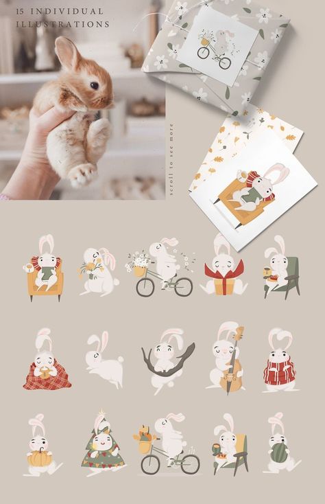 Printable 2023 Bunny Calendar Bunny Year 2023, Rabbit New Year Illustration, Rabbit Calendar, Bunny Symbol, Bunny 2023, Happy Symbol, 2023 Rabbit, Illustration Calendar, Landscape Calendar