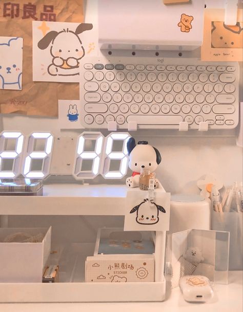 Aesthetic 
Korean inspired
Pochacco
Sanrio
Stationary
Desk set up
Study aesthetics Pochacco Themed Room, Pochacco Room Ideas, Pochacco Room Decor, Pochacco Bedroom, Pochacco Room, Ideas Habitacion, Simple Study Desk, Room Reference, Kpop Room