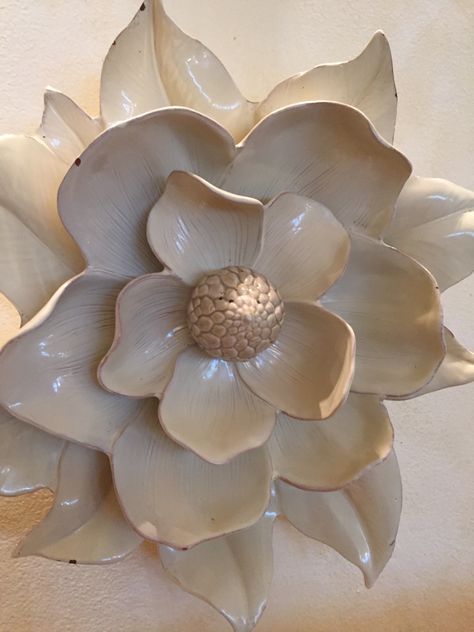 Pacific Dogwood, Tanah Liat, Ceramic Wall Art, Global Views, Accent Wall Decor, Magnolia Flower, Clay Flowers, Ceramic Flowers, Flower Wall Art