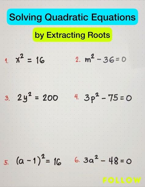 How to Solve QE by Extracting Square Roots 🤔 | How to Solve QE by Extracting Square Roots - Part 2 🤔 | By Prof D Solving Quadratic Equations By Extracting Square Roots, Quadratic Equations, Solving Quadratic Equations, Square Roots, Math Tricks, Equations, Square, Quick Saves