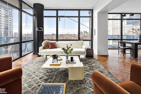 22 N 6th St, # 28KL, Williamsburg, Brooklyn, NY 11249 | Brownstoner Herringbone Hardwood Floors, Williamsburg Apartment, French Front Doors, Stainless Steel Backsplash, Wythe Hotel, Steel Backsplash, Custom Light Fixtures, Artwork Lighting, Williamsburg Brooklyn