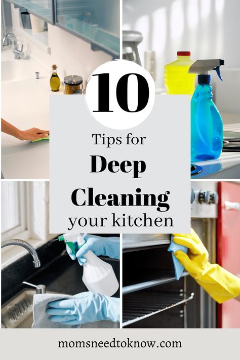 Spring cleaning your kitchen can be overwhelming, but follow these 10 tips for deep cleaning and it won't seem so hard! #springcleaning #cleaningtips #homemaking #frugalliving Spring Cleaning Kitchen, Dishwasher Cleaner, Silverware Organization, Moisture Absorber, Spring Clean, Plastic Ware, Daily Cleaning, Cleaning Checklist, Saving Ideas