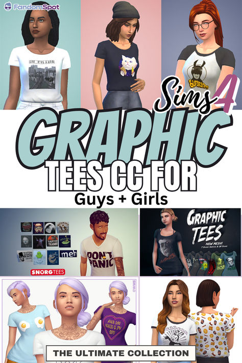 Custom maxis-match t-shirts and graphic tees for The Sims 4. Peep the full list linked here! Sims 4 Cc Maxis Match Graphic Tees, Graphic Tees Sims 4 Cc, Sims 4 T Shirt Cc, Sims 4 Graphic Tees, Shirts Sims 4 Cc, Sims 4 Cc Graphic Tees, Sims 4 Graphic Tees Cc, Sims 4 Shirts Cc, Sims 4 Nails