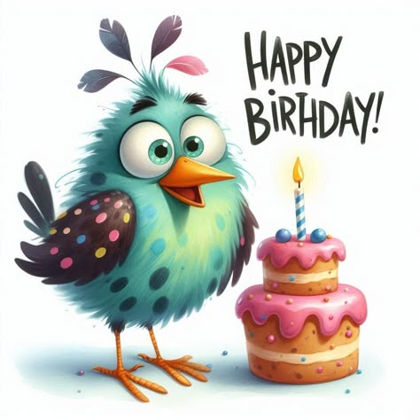 Happy Birthday Bird, Happy Birthday Elephant, Printables Design, Happy Birthday Fishing, Birthday Images Funny, Happy Birthday Animals, Happy Birthday Wishes Pics, Birthday Wishes Pics, Happy Birthday Art