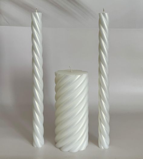 PRICES MAY VARY. Unity candle set includes 2 Taper Candles (10" tall) and Big Pillar Candle (6"tall) CANDLE HOLDERS are NOT INCLUDE Using high quality wax and wicks. Non-toxic, Eco-friendly and BPA free Candles do not smoke and do not flow. The wick is not impregnated with alcohol Charming candles for wedding works pretty with different colors and patterns Long burning candles (70 hours) Create a meaningful moment during your special day with Magik Life's Unity Candle Set. Perfect for adding a d Candle Lighting Ceremony Wedding, Unity Candle Table, Candlelight Wedding Ceremony, Rustic Unity Candle, Candles For Wedding, Wiccan Candle, Candle Lighting Ceremony, Pretty Wedding Invitations, Candle Sets