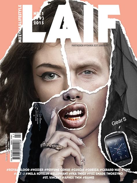 LAIF magazine cover on Behance, by Maria Janczak, Little Beetle Design, and Milena Liebe Fik Pop Art Magazine Cover, Cool Magazine Design, Cover Magazine Design Ideas, Id Magazine Cover, Abstract Magazine Cover, Graphic Magazine Cover, Collage Magazine Cover, Magazine Cover Design Creative, Creative Magazine Cover