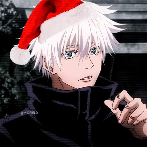 Gojo Satoru Christmas, Gojo Christmas Pfp, Gojo Christmas, Tryhard Pfp, Jjk Christmas, Boy Zepeto, Christmas Pfps, Christmas Anime, Jujutsu Kaizen