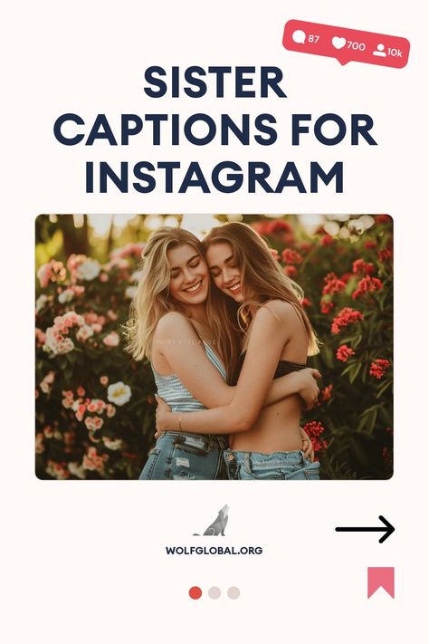 Two joyful sisters embracing in a flower garden, with Instagram engagement icons above.
A checklist celebrating sisterhood with playful phrases and emojis, including a call-to-action button.
A woman sitting with a laptop, surrounded by social media icons, promoting an Instagram engagement pod. Sister In Law Captions, Sister In Law Captions For Instagram, Law Captions, Sisters Captions For Instagram Posts, Sister Captions For Instagram, Captions For Instagram Cute, Friends Like Sisters, Instagram Captions For Pictures, Best Friend Captions