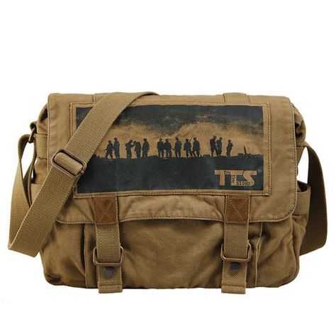 Band of Brothers pattern Messenger Bag  $107.00 Messenger Bags For School, Canvas Sling Bag, Cellphone Bag, Laptop Briefcase, Band Of Brothers, Bag School, Sewing Design, Messenger Bag Men, Laptop Accessories