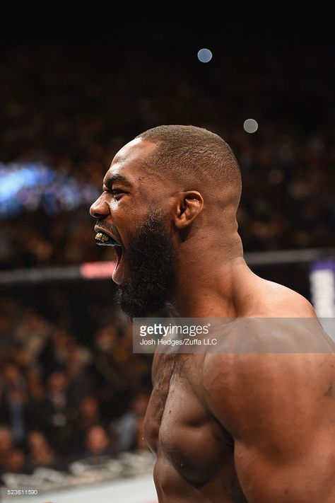 Jon Jones enters the Octagon before facing Ovince Saint Preux in their interim UFC light heavyweight championship bout during the UFC 197 event inside MGM Grand Garden Arena on April 23, 2016 in Las Vegas, Nevada. Lebron James Heat, Ufc Fighters Men, Jones Ufc, Jon Jones Ufc, Jon Bones Jones, Martial Arts Photography, Jon Bones, Gym Wallpaper, Ufc Boxing