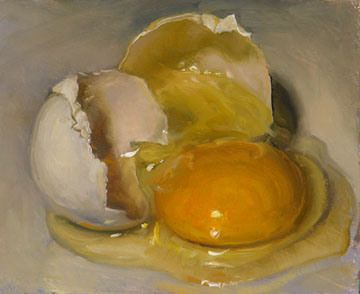 Egg by Duane Kieser Broken Egg, Arte Peculiar, Food Painting, Egg Painting, Realistic Paintings, Daily Painting, Painting Still Life, Still Life Art, Realistic Art