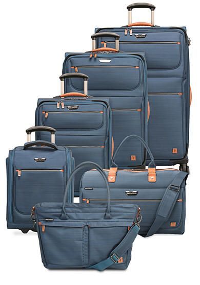 Ricardo San Marcos Luggage Collection - Blue Luggage Sets Cute, Travel Luggage Packing, Travel Luggage Set, Luxury Travel Bag, Cute Suitcases, Luxury Luggage, Cute Luggage, Travel Bag Set, Stylish Luggage