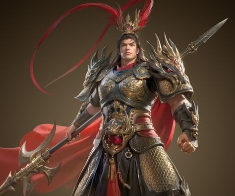 ArtStation - Lu Bu, shuxian zhang Lu Bu Dynasty Warriors, Asian Fantasy Art, Lu Bu, Warriors Game, Chinese Warrior, Dynasty Warriors, Three Kingdoms, Next Life, My Power