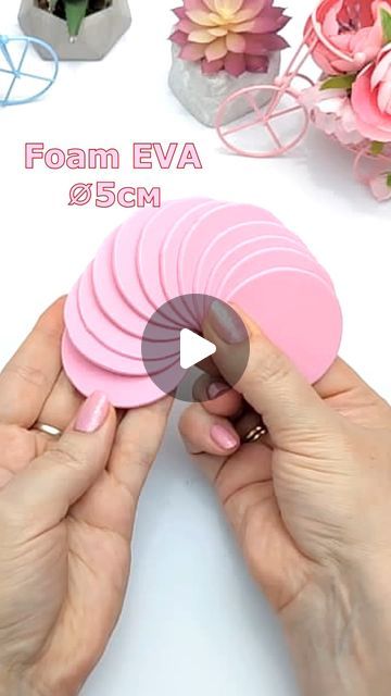 How To Make Flower Of Paper, Roses Diy Crafts, Making Flower With Paper, Foam Flower Crafts, How To Make Paper Flowers Rose, Paper Flower Craft Ideas, How To Make Rose Flower, Rose Making Crafts, Foamiran Flowers Tutorials