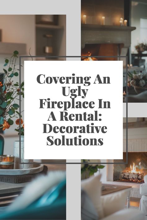 Explore decorative solutions for covering an ugly fireplace in your rental without making permanent changes. Learn how to use a freestanding screen or a piece of artwork to conceal the fireplace, offering a quick and reversible makeover. This guide also discusses the use of temporary wallpaper or fabric to create a more appealing focal point in your living space, enhancing the overall aesthetics without breaching your rental agreement. Fireplace Cover Up, Fireplace Draft Stopper, Rental Makeover, Unused Fireplace, Winter Fireplace, Ventless Fireplace, Fireplace Cover, Peel And Stick Floor, Temporary Wallpaper