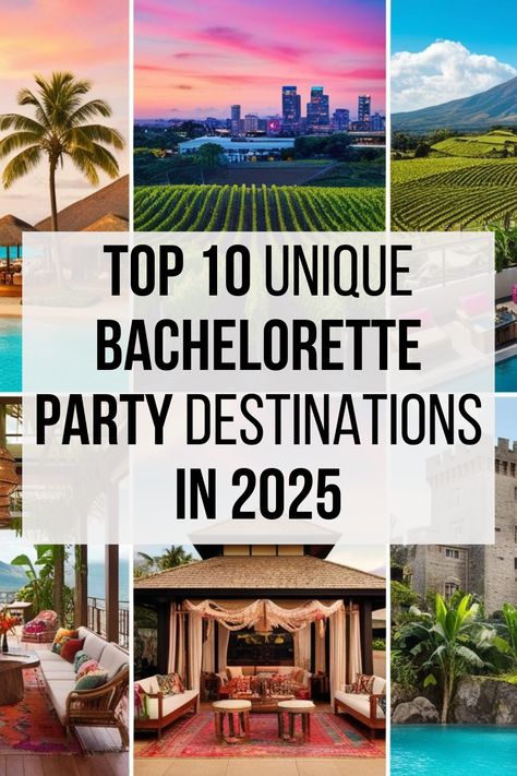 Ready for the ultimate adventure before 'I Do'? 💍🌍 Discover the Top 10 Unique Bachelorette Party Destinations in 2025—from chic European cities to exotic beach getaways! 🥂✨ Plan the trip of a lifetime!

#BacheloretteParty #TravelGoals #BrideToBe #DestinationBachelorette #2025Travel #GirlsTrip #BacheloretteIdeas #PartyInStyle #WeddingPlanning #BridalParty #TravelDestinations #BrideSquad Affordable Bachelorette Destinations, Bachelor Party Destinations, Unique Bachelorette Party, Bachelorette Party Destinations, Bachelorette Destinations, Epic Party, Exotic Beaches, Mexico Destinations, European Cities