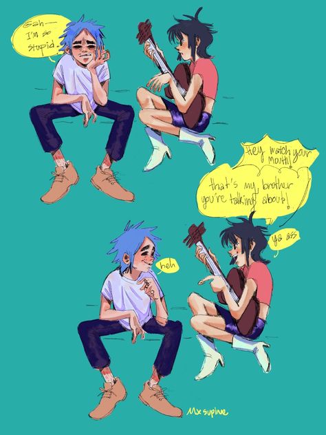 2d Fanart, Gorillaz 2d, Noodle Gorillaz, Gorillaz 2 D, 2d And Noodle, Gorillaz Fan Art, Monkeys Band, Gorillaz Art, Cartoon Monkey