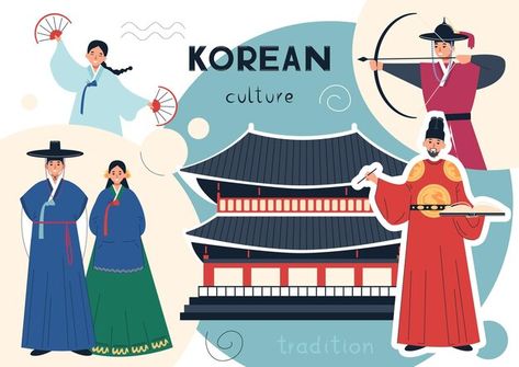 About Korea, Royal Family, South Korea, Graphic Resources, Vector Free, Vector Illustration, Composition, Human, Collage