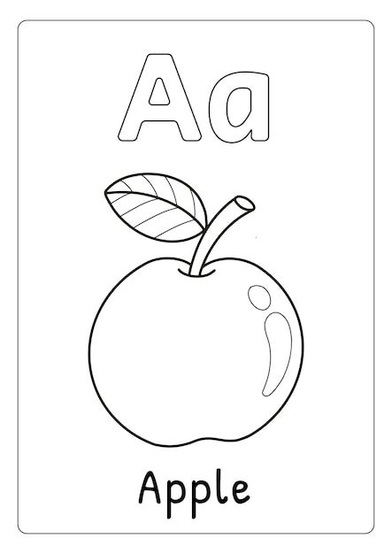 A Apple Letter, Alphabet For Coloring, Easy Letter A Crafts For Preschool, A Letter Worksheets For Kids, Alphabet Coloring Sheets, A For Apple Worksheet, Coloring Letters Alphabet, Letter A For Toddlers, Letter A Worksheets For Kindergarten