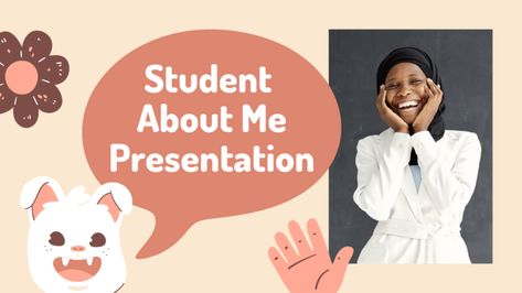 Presentation About Myself, Ppt Template Free Download, Me Template, Student Presentation, About Me Template, Free Ppt Template, About Myself, Google Slides Themes, Ppt Template