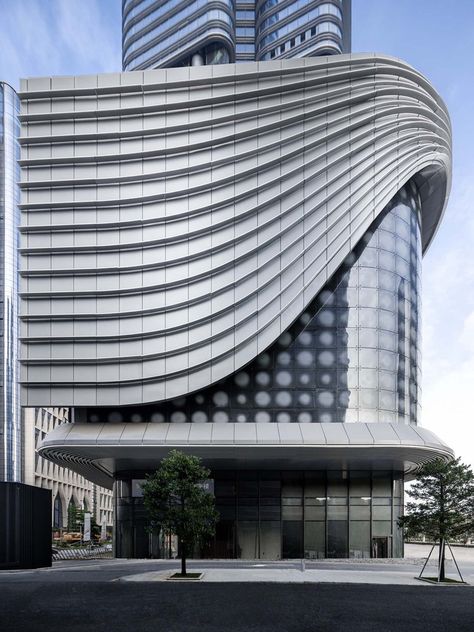 Gallery of SHUIBEI International Center / Aedas - 4 Fragment Architecture, Louvres Facade, Building Facade Design, Koshino House, Parking Plan, Dynamic Architecture, Facade Material, Facade Architecture Design, Mall Design