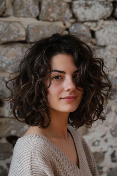 19  Haircuts For Curly Hair Short Curly Hair One Length, Shoulder Length Haircut Curly, Haircuts For 2c Hair, Curly Haircuts Women, Curly Lob Hairstyles, Short Haircuts For Thick Wavy Hair, Mid Length Wavy Haircuts, Thick Curly Haircuts, Short Thick Wavy Hair