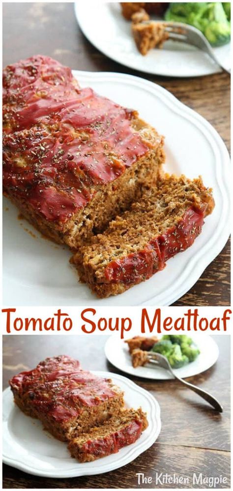 Our Favorite Meatloaf From Campbell’s Soup Meatloaf Tomato Soup, Tomato Soup Meatloaf Recipes, Campbells Meatloaf Recipe, Meatloaf Recipes With Tomato Soup, Meatloaf With Tomato Paste, Meatloaf With Tomato Soup, Meatloaf Recipes With Tomato Sauce, Meatloaf Variations Recipes, Recipes That Use Canned Tomato Soup