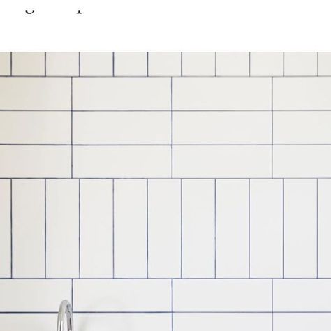 megan garrett on Instagram: "I can’t remember where I found this, but I see BLUE grout in my future. 💙 #interiordesign #saltlakecity #tiledesign #coloredgrout #method.interiors #homerenovation #bathroomdesign" White Subway Tile Blue Grout, Colored Grout Bathroom, White Tile Blue Grout, Coloured Grout Bathroom, Blue Grout, Tile Grout Color, Light Blue Tile, Studio Bathroom, Coloured Grout