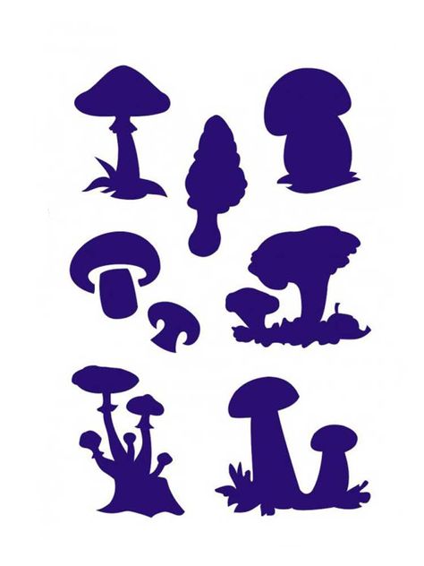 Mushroom Stencils Free Printable, Farm Moodboard, Mushroom Template, Mushroom Stencil, Mushroom Halloween, Crafts For Kindergarten, Free Printable Stencils, Animal Stencils, Eco Farm