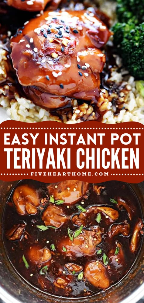 Satisfy your Asian dish craving with this Instant Pot Teriyaki Chicken! Simmered in a sweet and sticky homemade sauce, this easy chicken dinner is delicious. Serve this main course recipe over rice or quinoa, or shred it as a sandwich filling! Instant Pot Teriyaki Chicken, Ip Chicken, Easy Pressure Cooker Recipes, Teriyaki Recipe, Chicken Teriyaki Recipe, Pressure Cooker Chicken, Best Instant Pot Recipe, Instant Pot Meals, Instant Pot Recipes Chicken