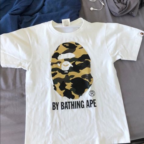 $ Bape Shirt Outfit, Lucio 101, Bape Tshirt, Stussy T Shirt, Bape Tee, Bape Shoes, Bape T Shirt, Bape Shirt, Bape Hoodie