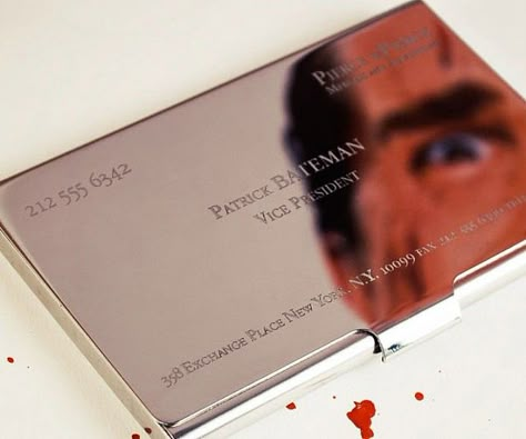 Patrick Bateman Business Card, Letter Organizer, Patrick Bateman, Luxury Business Cards, Amazing Gift Ideas, Xmas Gift Ideas, Card Holder Case, Business Card Case, Christian Bale