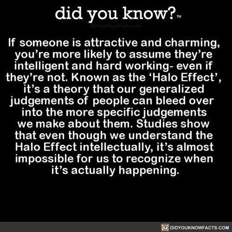 Halo Effect, Psychology Fun Facts, Did You Know Facts, Strong Feelings, The More You Know, Psychology Facts, Survival Tips, Survival Skills, Mind Blown